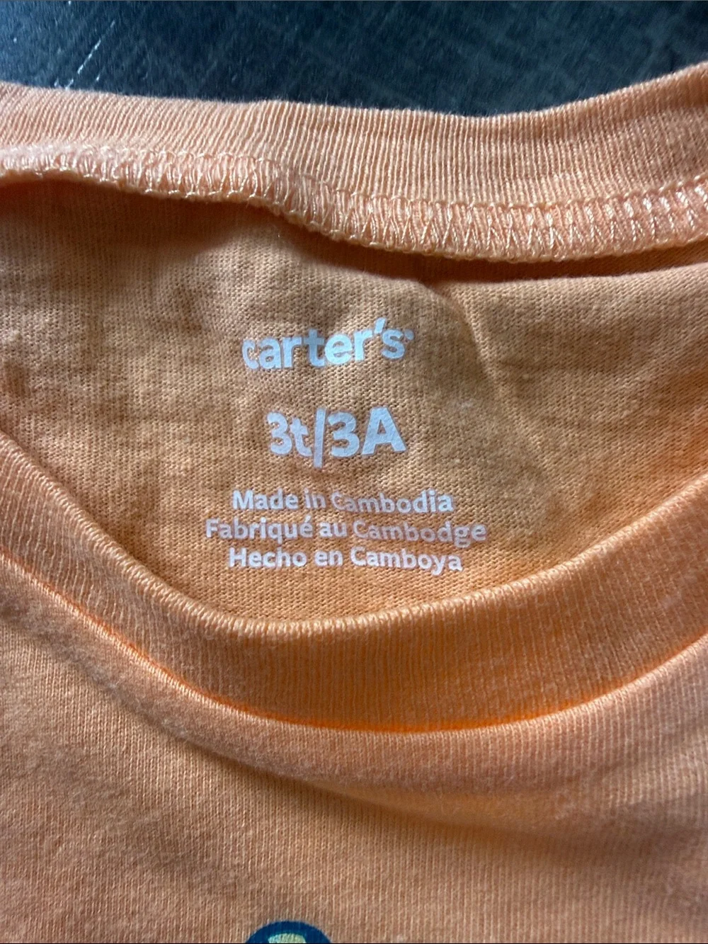 Carter's Orange, Blue, Yellow & Light Blue Short Sleeve Graphic Tee